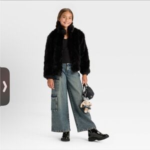 Target Black Faux Fur Jacket for Kids